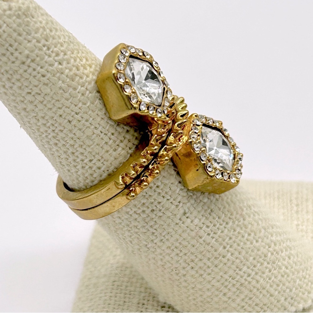 Vince Camuto Jeweled Hexagon Rings Size 6.5 - Picture 3 of 4